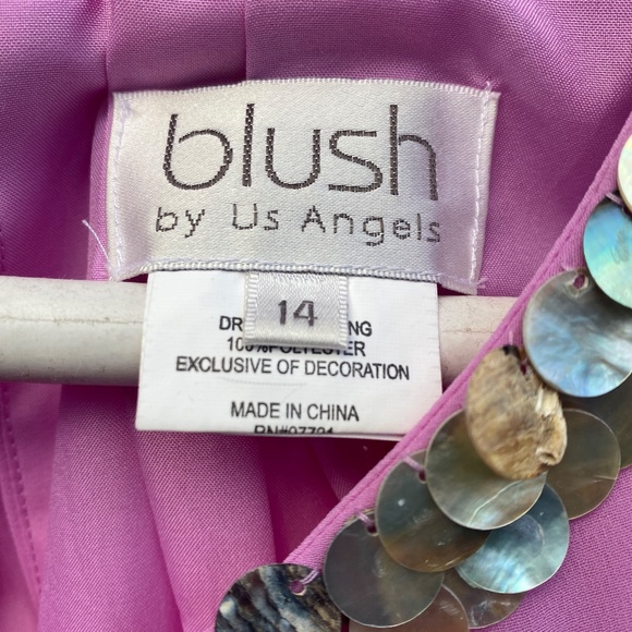 Blush by Us Angels party dress A-line embellished halter 14 - Picture 11 of 13